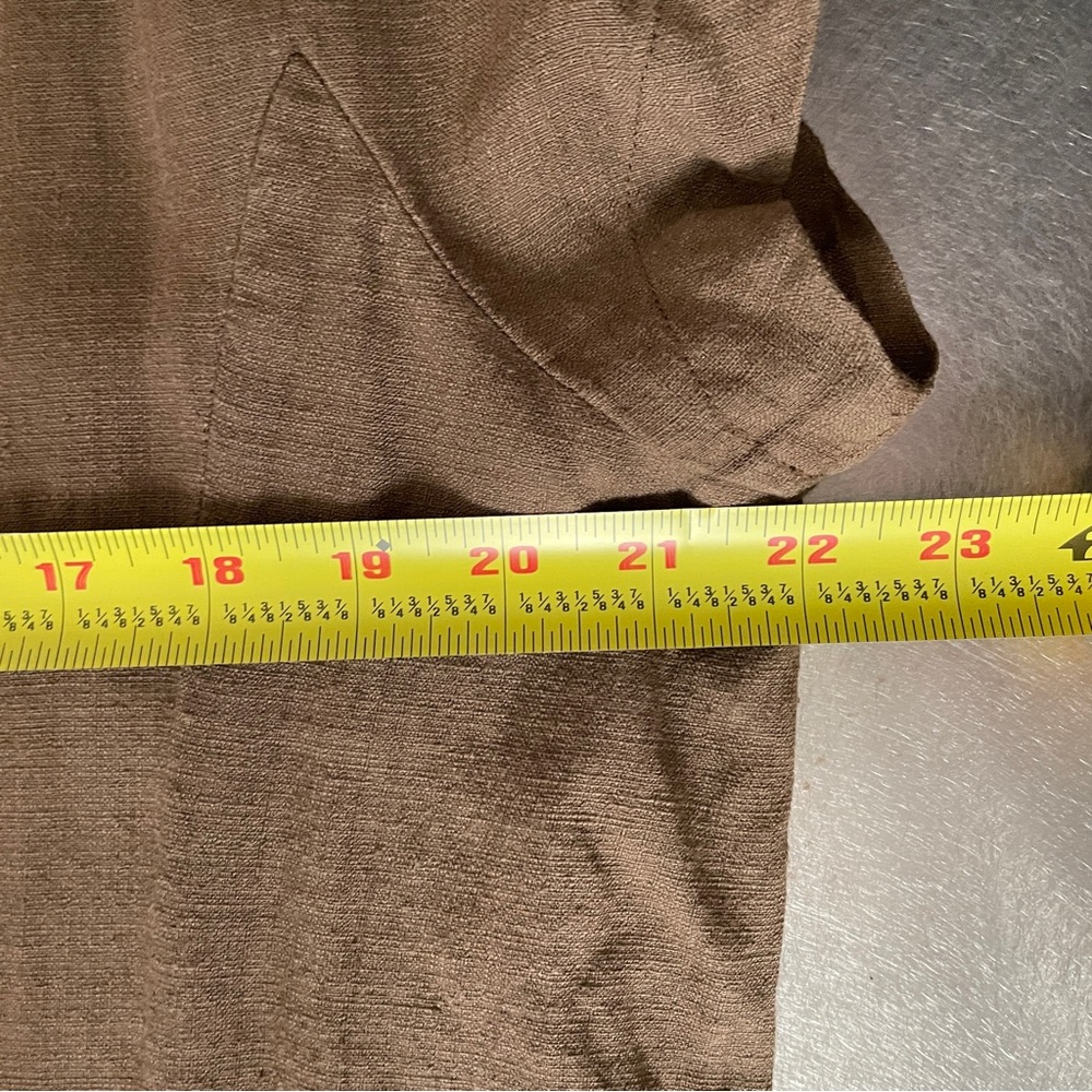 Eileen Fisher Linen Blend Olive Green Dress, EUC, Large - Picture 10 of 15